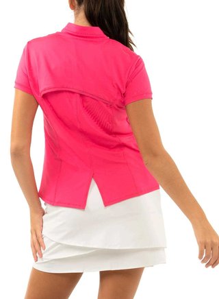 Lucky in Love Chi Chi Short Sleeve damskie polo, różowe