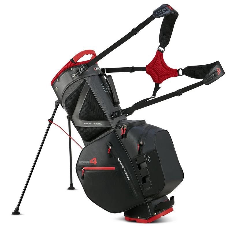 Big Max Aqua Hybrid 4 stand bag, czarno/szaro/czerwony