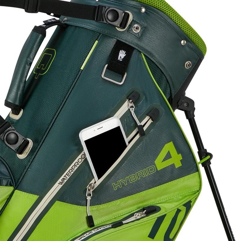 Big Max Aqua Hybrid 4 stand bag, forest green/lime