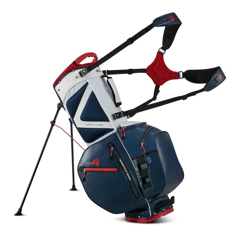 Big Max Aqua Hybrid 4 stand bag, granatowo/biało/czerwony