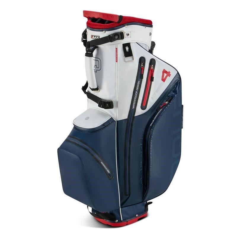 Big Max Aqua Hybrid 4 stand bag, granatowo/biało/czerwony