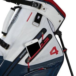 Big Max Aqua Hybrid 4 stand bag, granatowo/biało/czerwony