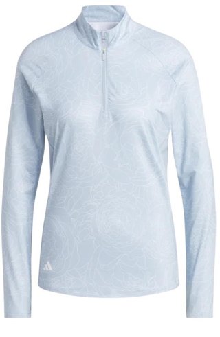 Adidas Essentials Printed Mock t-shirt z długim rękawem, wonder blue