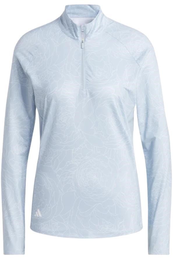 Adidas Essentials Printed Mock t-shirt z długim rękawem, wonder blue