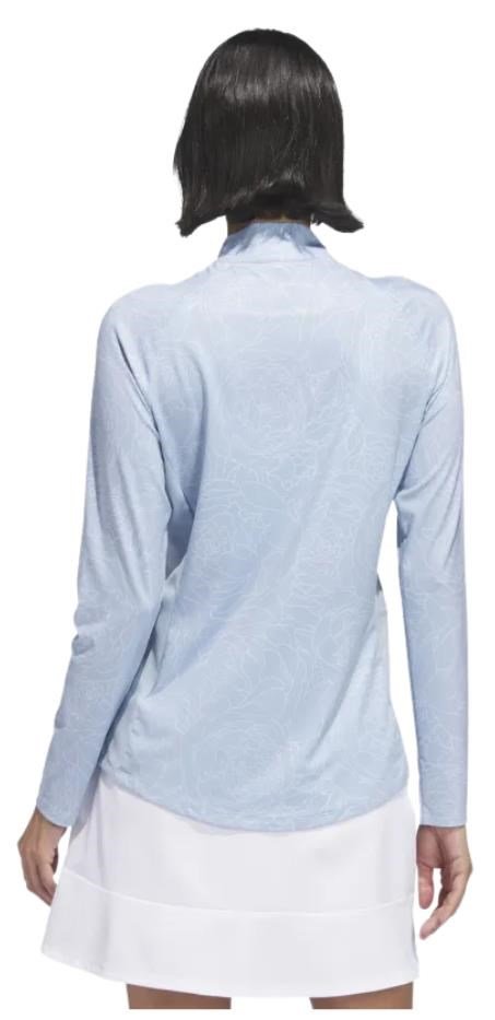 Adidas Essentials Printed Mock t-shirt z długim rękawem, wonder blue