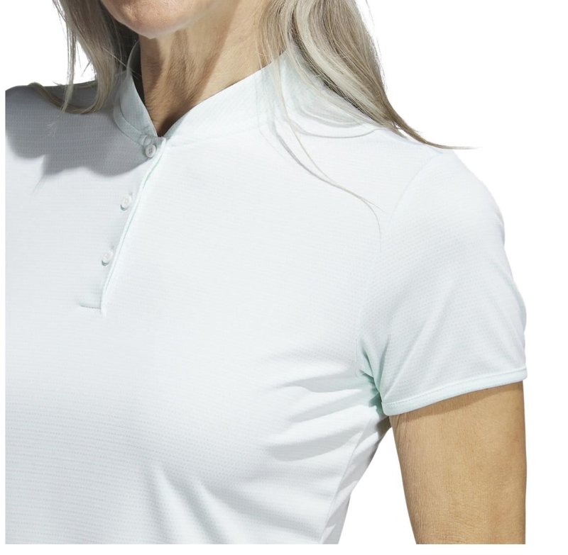 Adidas Dot damskie polo, white/semi flash aqua