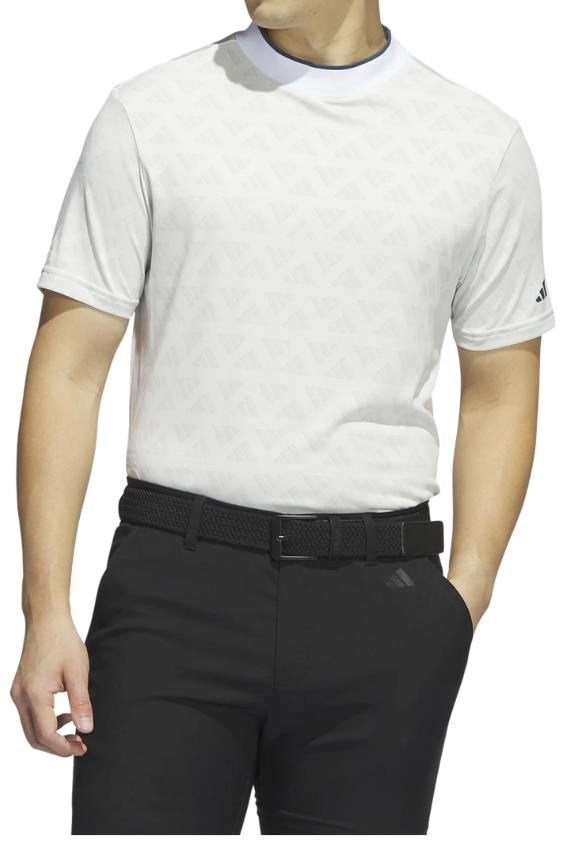 Adidas Adi Jacquard męskie polo, szaro/białe