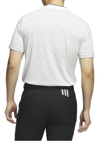 Adidas Adi Jacquard męskie polo, szaro/białe