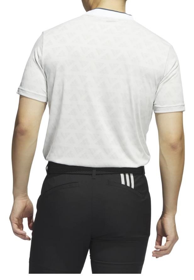 Adidas Adi Jacquard męskie polo, szaro/białe