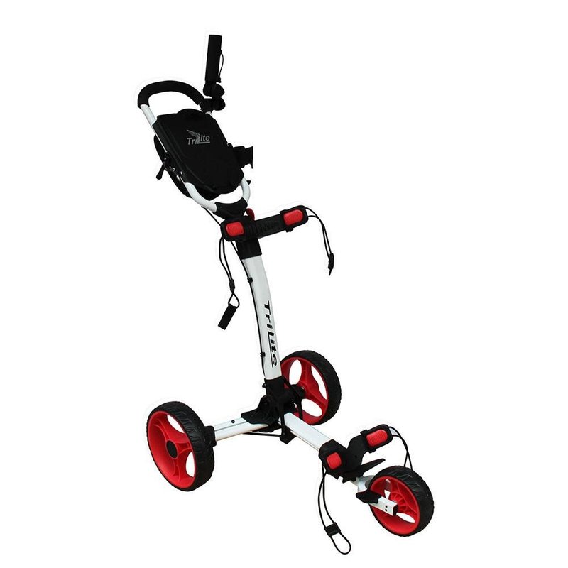 Axglo TriLite wózek golfowy, biało/czerwony