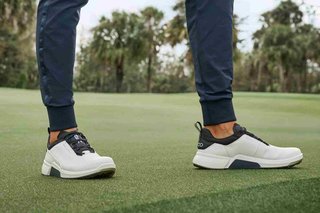 Ecco Biom H4 męskie buty golfowe, biało/czarne