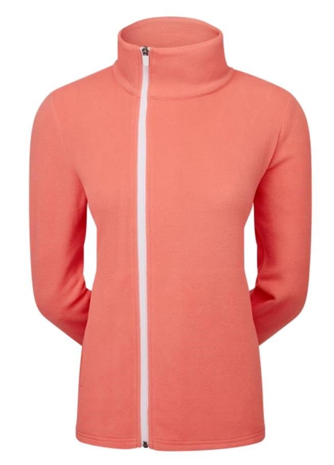 Footjoy Asymmetric Full-Zip Fleece damska bluza, pomarańczowa