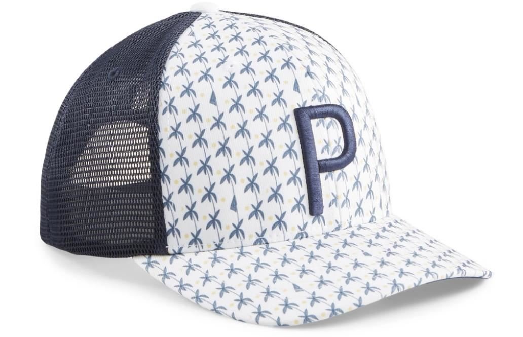Puma Palms Trucker P męska czapka z daszkiem, biało/granatowa