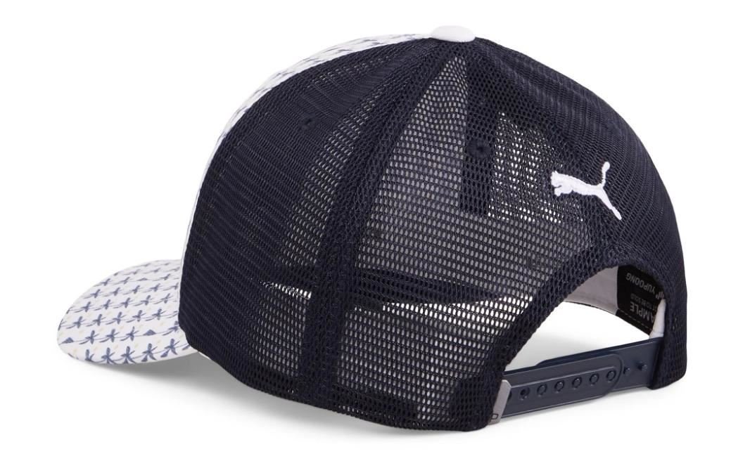 Puma Palms Trucker P męska czapka z daszkiem, biało/granatowa
