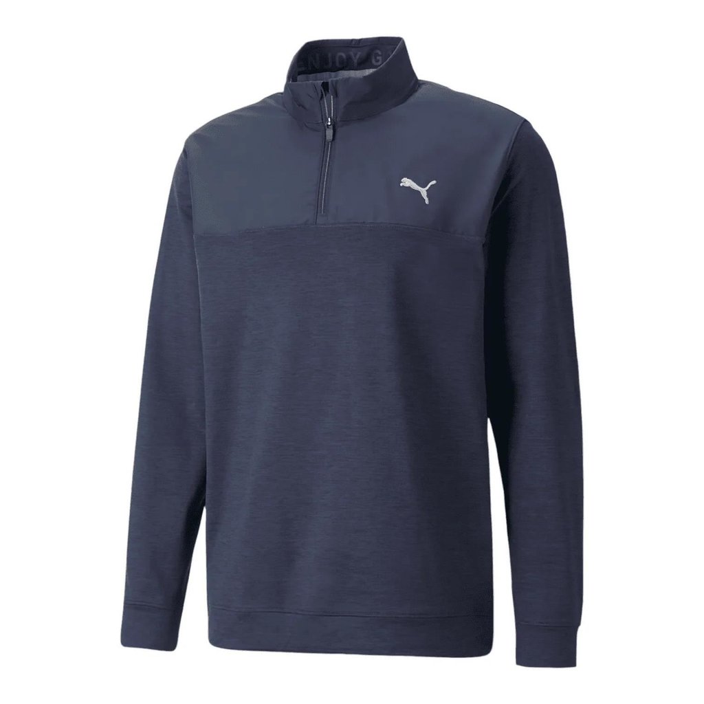 Puma Cloudspun Colorblock 1/4 Zip męska bluza, granatowa