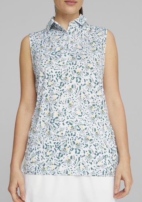 Puma Mattr Mariposa damskie polo, niebieskie