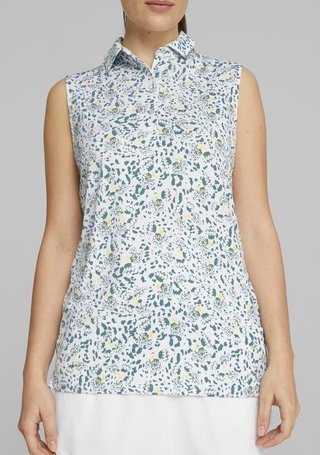 Puma Mattr Mariposa damskie polo, niebieskie