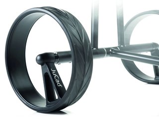 JuCad kompletny zestaw kół (3) do elektrycznych wózków PHANTOM TITAN (obręcze i opony), titanium