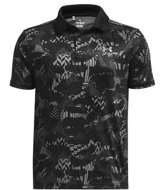 Under Armour Performance Printed dziecięce polo, czarne