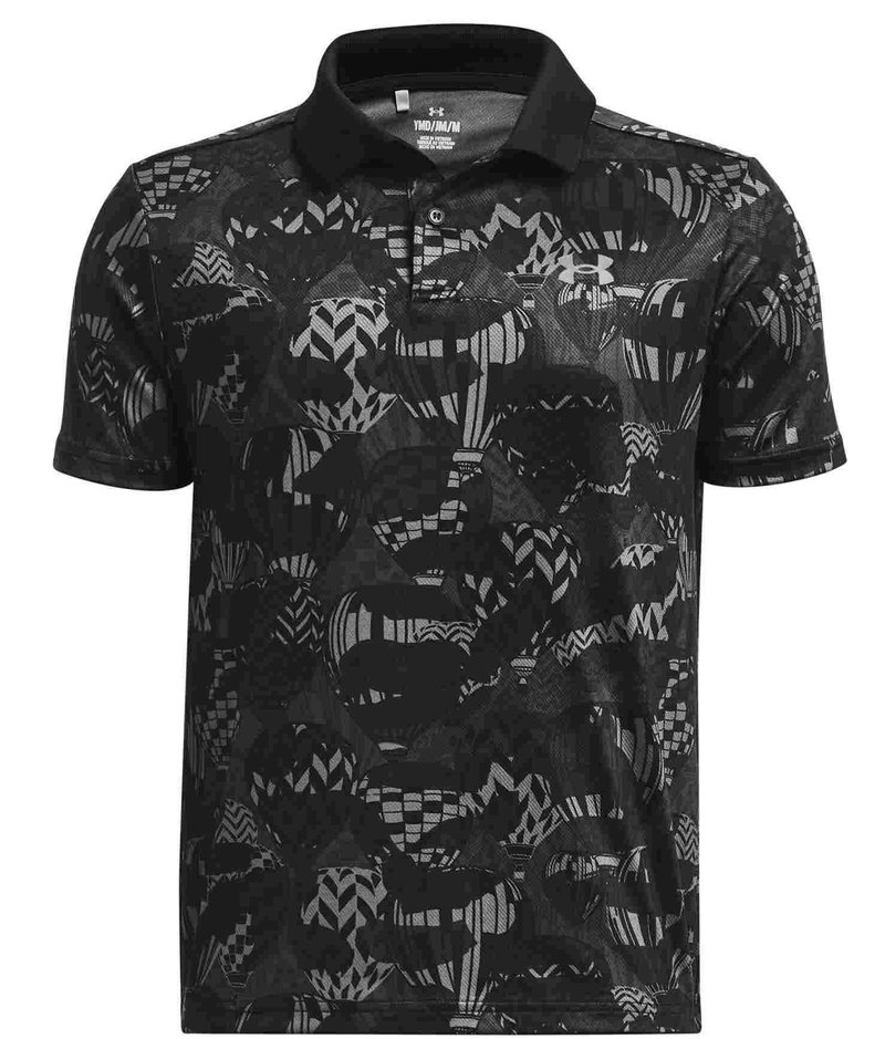 Under Armour Performance Printed dziecięce polo, czarne
