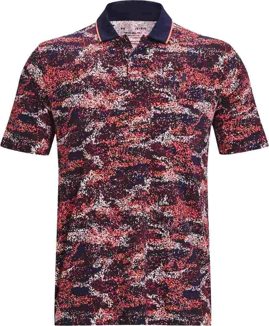 Under Armour Iso-Chill Edge męskie polo, granatowo/czerwone