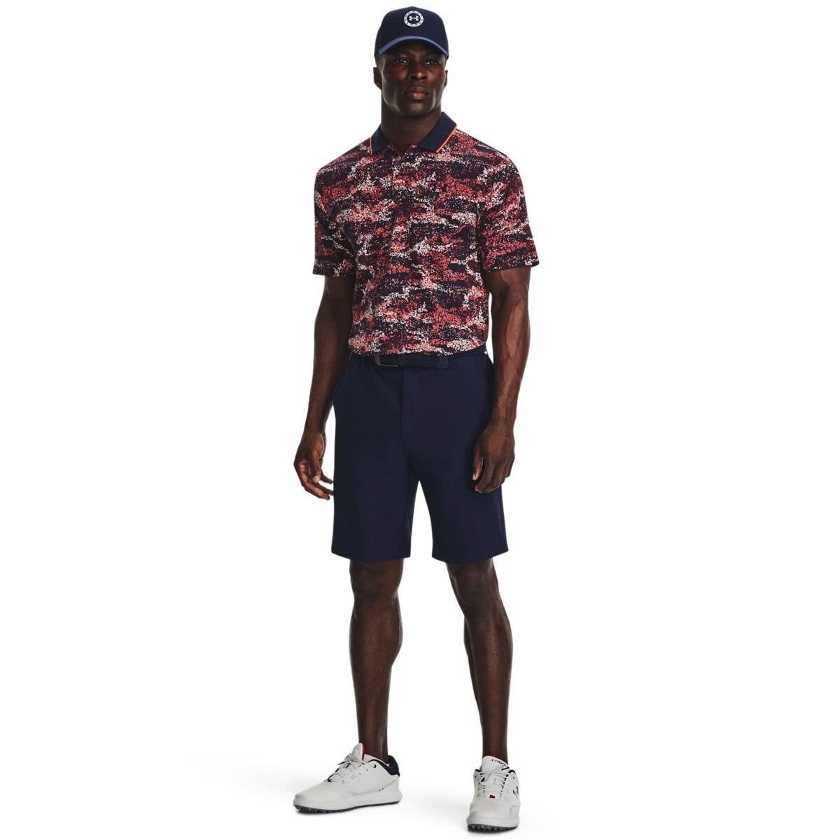 Under Armour Iso-Chill Edge męskie polo, granatowo/czerwone