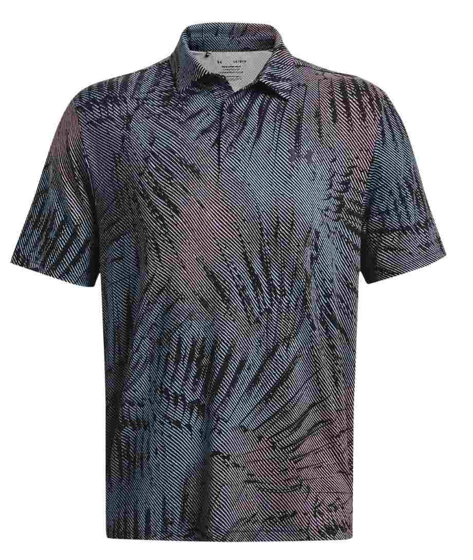 Under Armour Playoff 3.0 Printed męskie polo, czarno/różowe