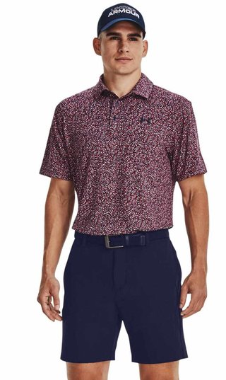 Under Armour Playoff 3.0 Printed męskie polo, granatowo/czerwone
