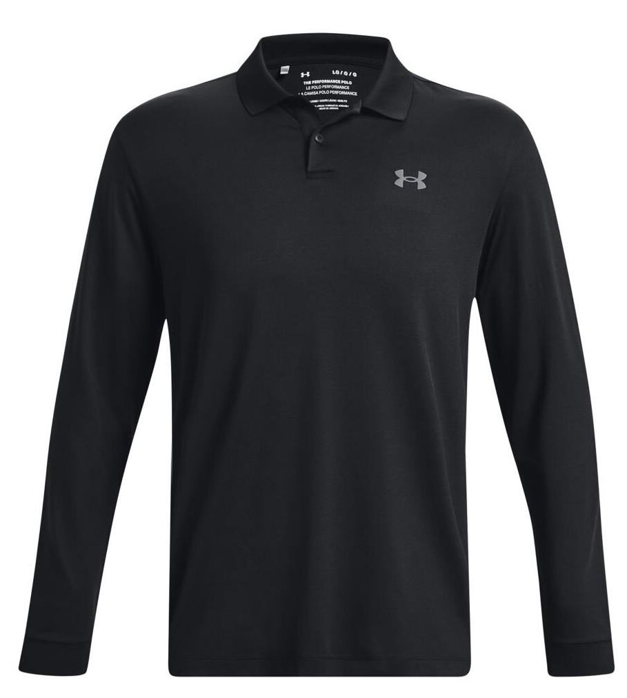 Under Armour Performance 3.0 męskie polo z długim rękawem, białe