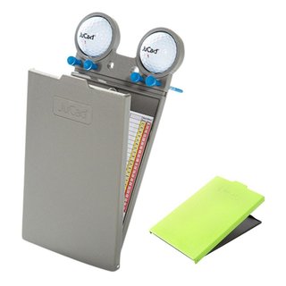 JuCad Scorecard Holder GRP etui na kartę wyników, titanium/zielone