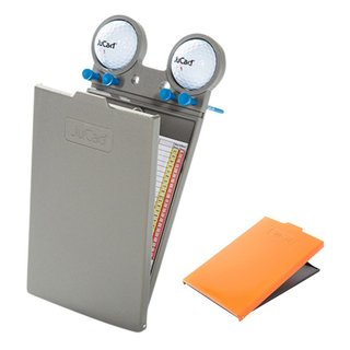 JuCad Scorecard Holder GRP etui na kartę wyników, titanium/pomarańczowe