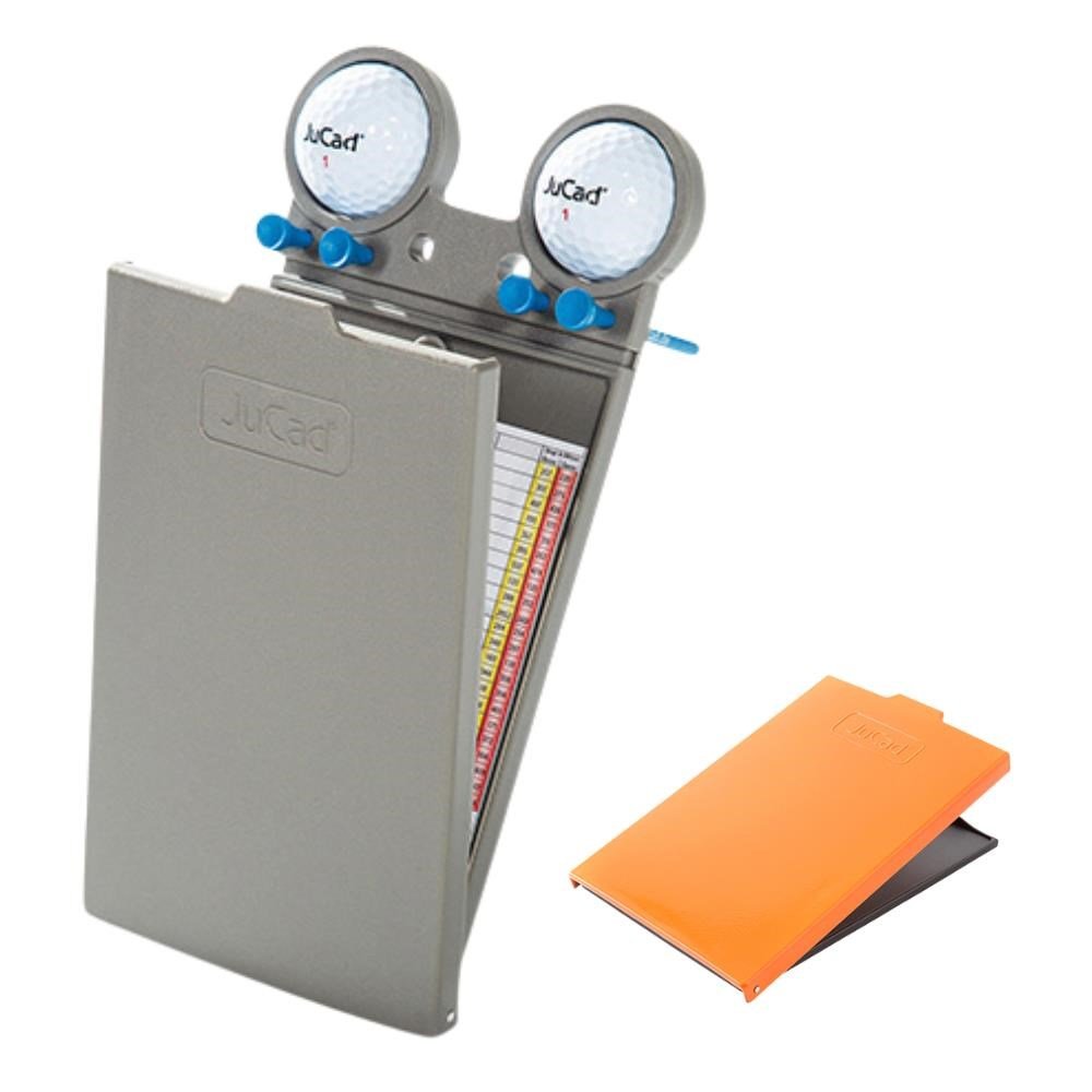 JuCad Scorecard Holder GRP etui na kartę wyników, titanium/pomarańczowe