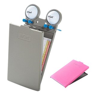 JuCad Scorecard Holder GRP etui na kartę wyników, titanium/różowe