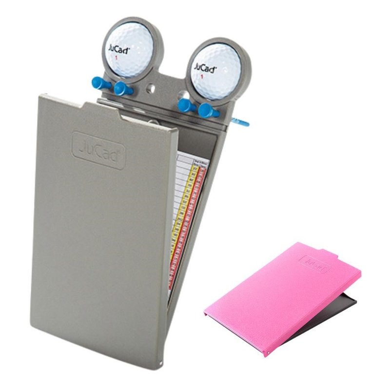 JuCad Scorecard Holder GRP etui na kartę wyników, titanium/różowe