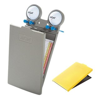 JuCad Scorecard Holder GRP etui na kartę wyników, titanium/żółte