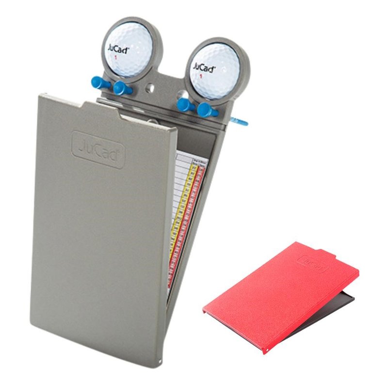 JuCad Scorecard Holder GRP etui na kartę wyników, titanium/czerwone