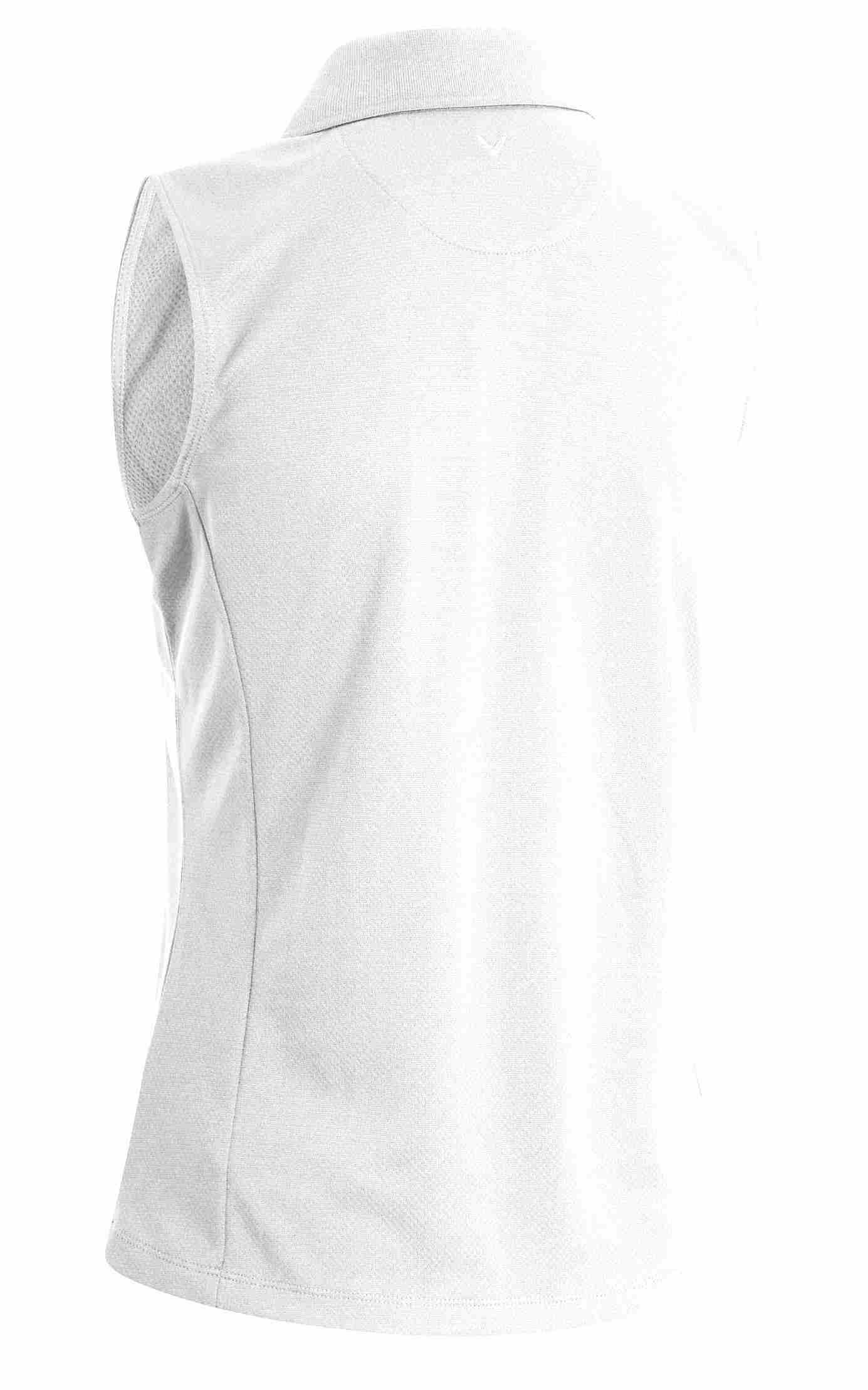 Callaway Sleeveless Knit damskie polo golfowe, białe
