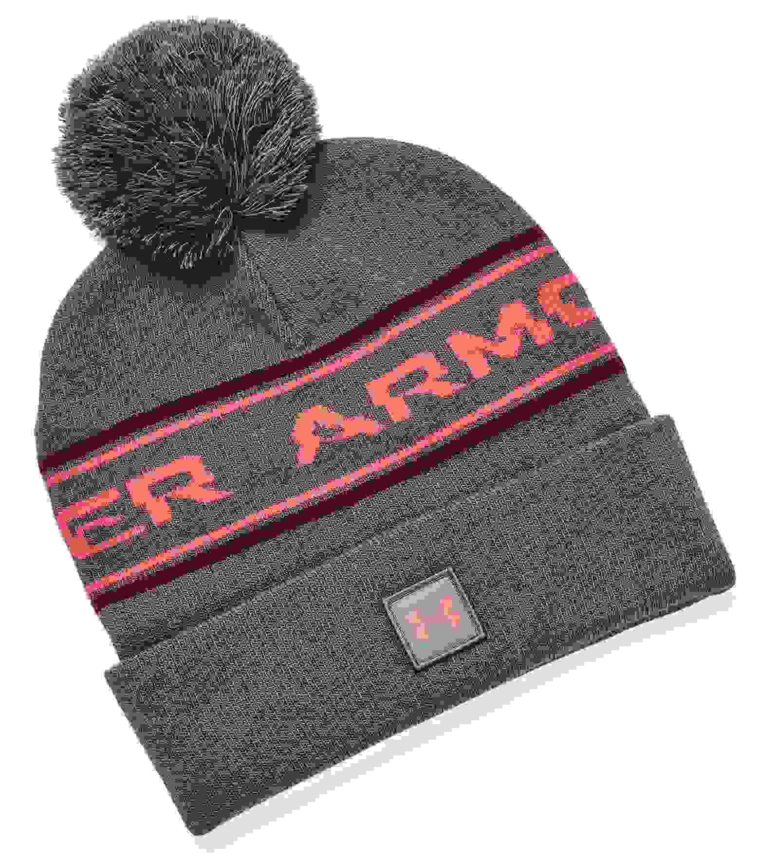 Under Armour Halftime Pom pánská męska czapka zimowa, szaro/czerwona