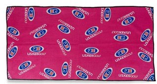 U.S. Kids Golf Multi Logo Microfiber ręcznik golfowy, różowy