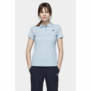 4F damskie polo golfowe, niebieskie