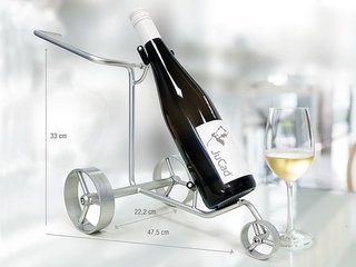 JuCad miniature trolley uchwyt na butelkę wina