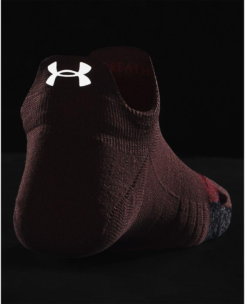 Under Armour Breathe 2 No Show Tab 2pk niskie skarpetki damskie, red fusion