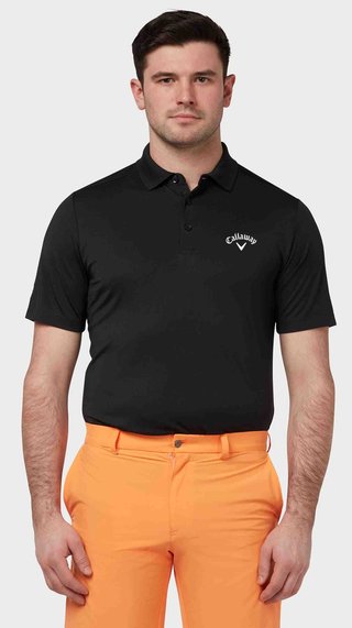 Callaway Tournament Chest Logo męskie polo, czarne