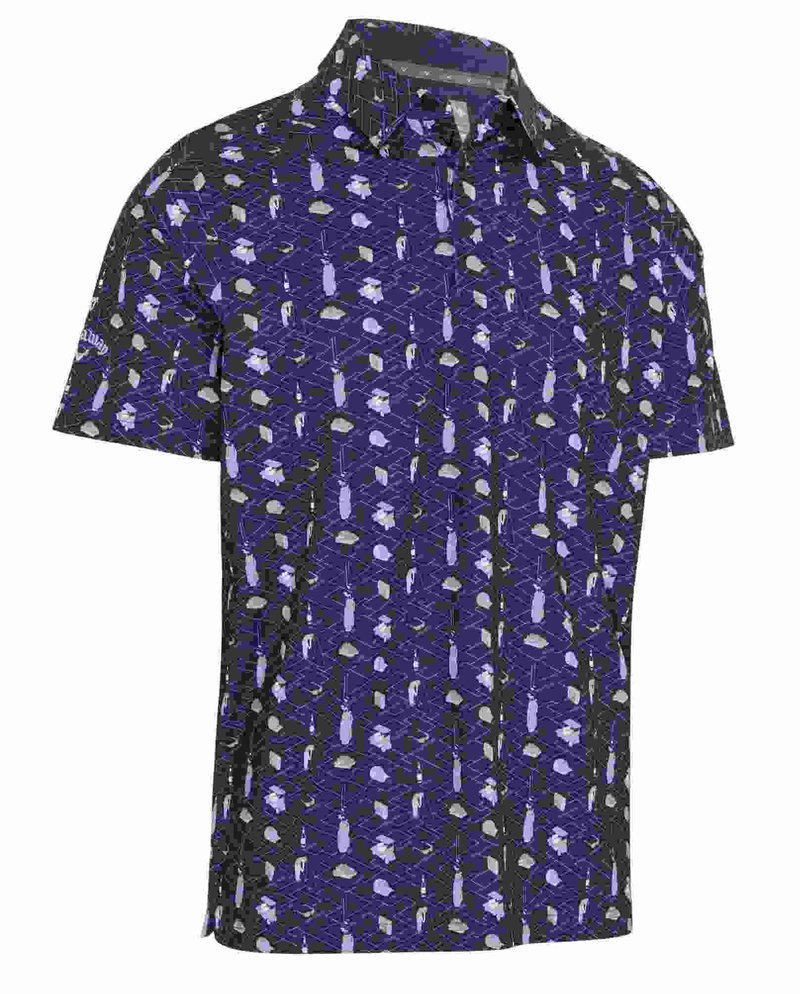 Callaway All Over Go męskie polo, granatowe