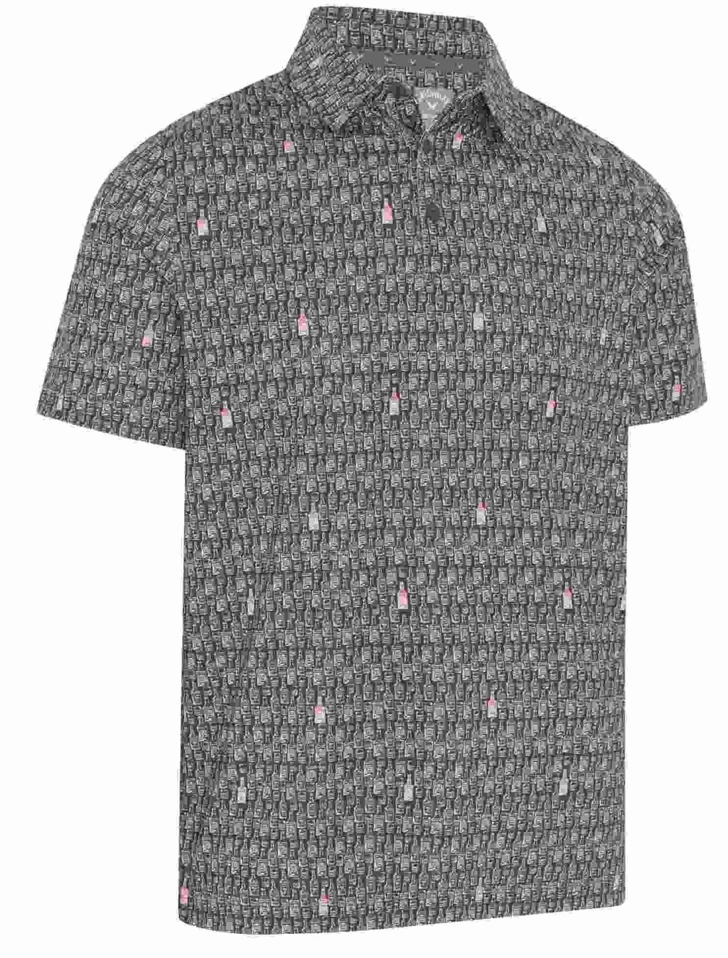 Callaway All-Over Scotch Novelty Print męskie polo, szare