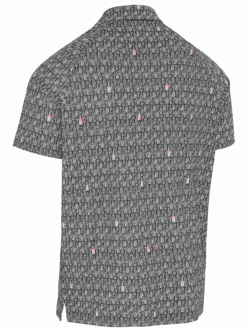 Callaway All-Over Scotch Novelty Print męskie polo, szare