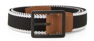 Callaway Striped Stretch Braided pasek męski, czarno/biały