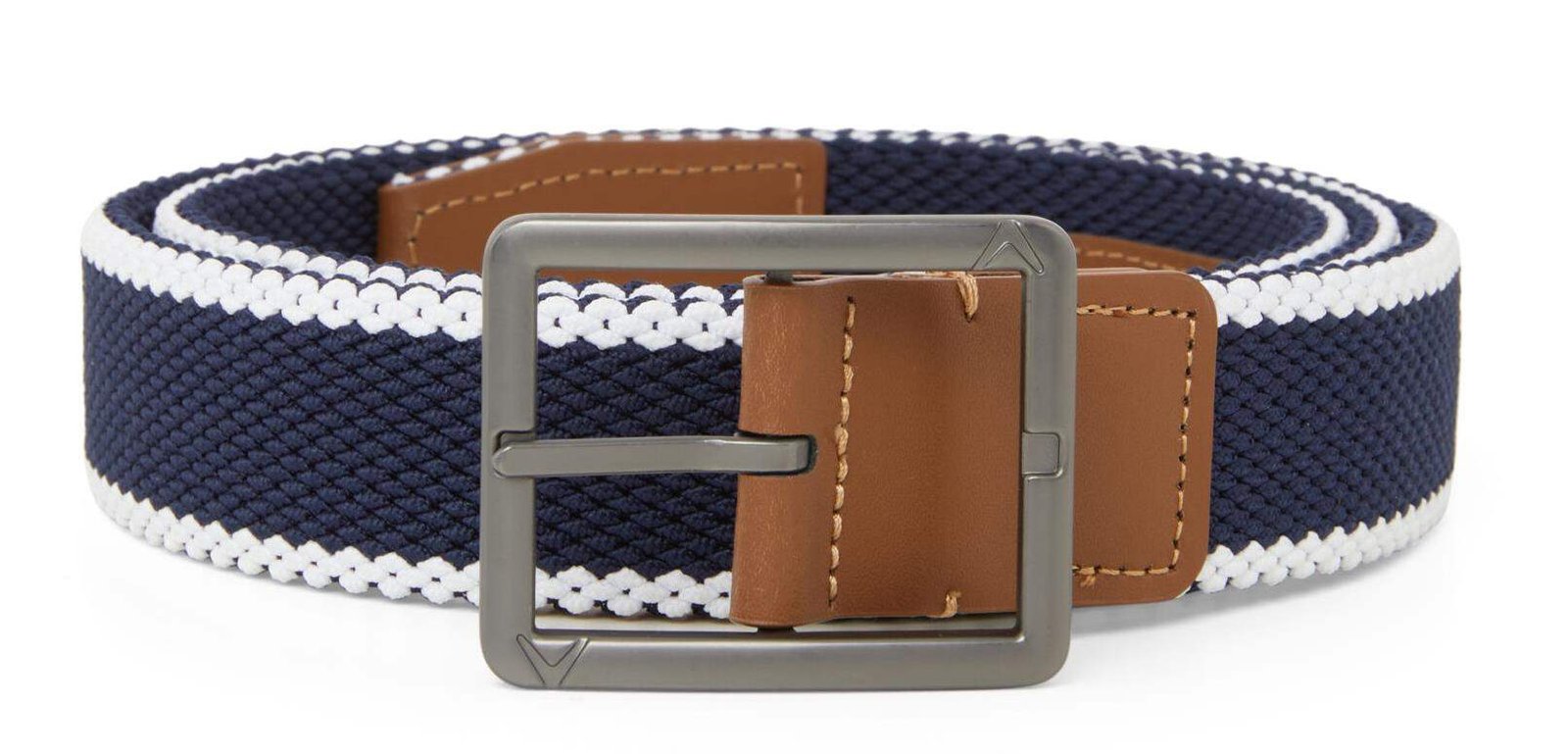 Callaway Striped Stretch Braided pasek męski, granatowo/biały