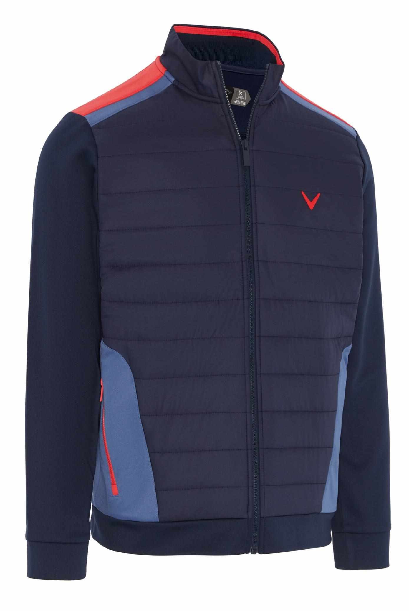 Callaway Racer Mixed Media Quilted męska kurtka, granatowa