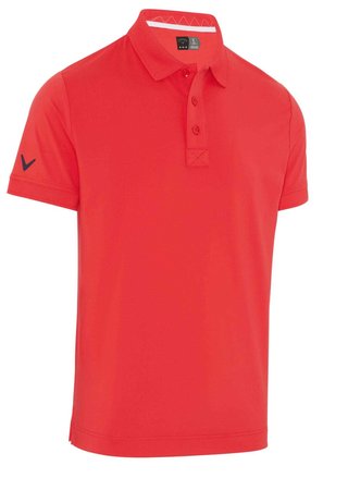 Callaway Solid Ribbed męskie polo, hibicus